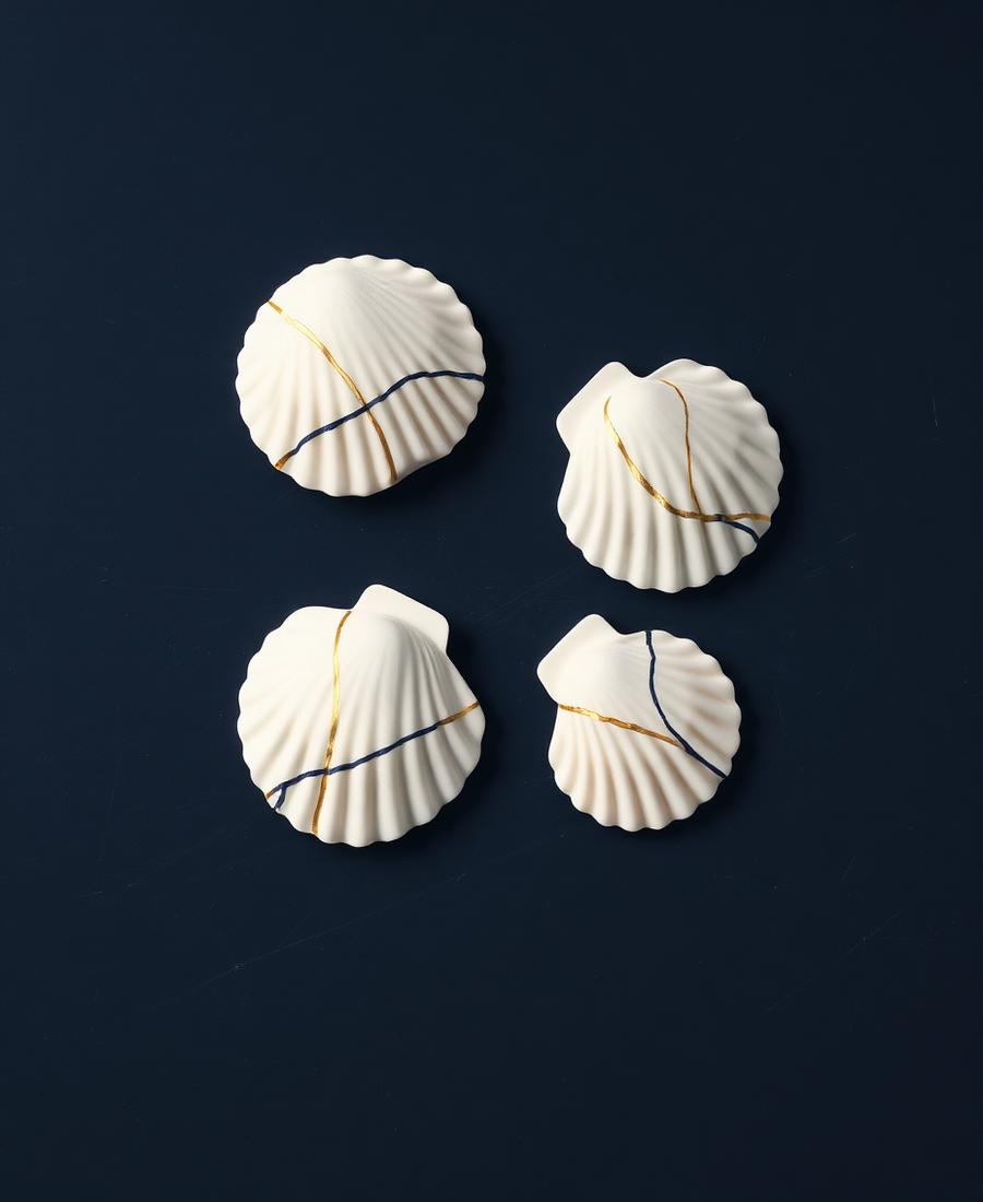 Hand-Painted Scallop Shells